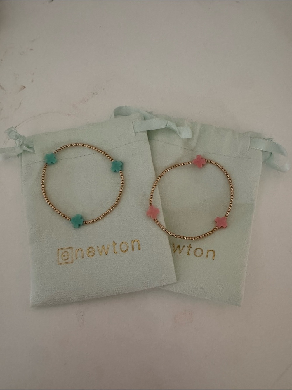 Enewton 2 Pack 2mm Gold Cross Bracelets - Picture 3 of 3